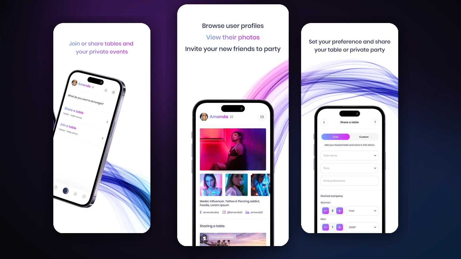 Tabler Party App